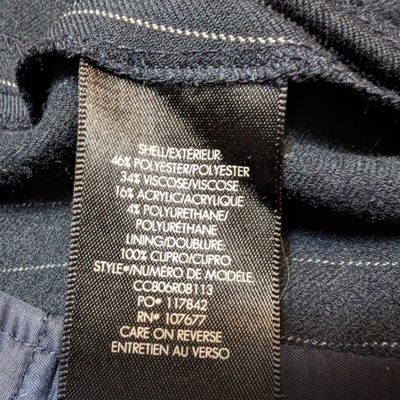 Alice + Olivia Pinstripe High Waist Trousers Sz 10 Career Workwear - Picture 5 of 10